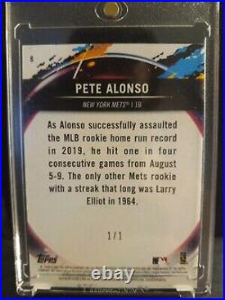 2020 Topps Fire Pete Alonso Superfractor 1/1 very rare, Home Run Derby Champion