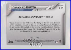 2020 Topps Mini Update Series Home Run Derby Platinum 1/1 Giancarlo Stanton c7s