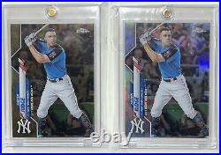 2020 topps chrome update aaron judge gold and holo refractor #'d/50 and #'d/250
