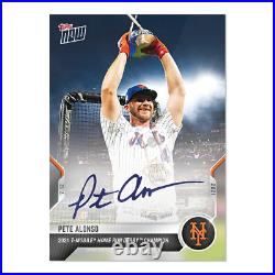 2021 Pete Alonso Signed T-mobile Homerun Derby Champion Topps Now Auto Card 504a