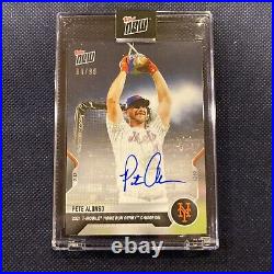 2021 TOPPS NOW #504A PETE ALONSO AUTO /99 HOME RUN DERBY CHAMPION Mets