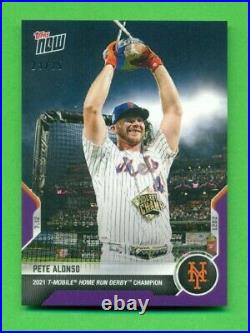 2021 Topps Now #504 Pete Alonso Purple Parallel #23/25 Home Run Derby Champion