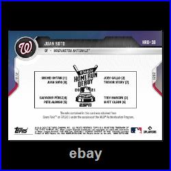 2021 Topps Now #HRD3B Juan Soto Home Run Derby Sock Relic 24/25 Nationals