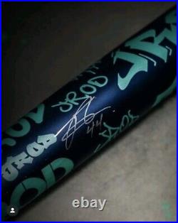 2022 Julio Rodriguez Autographed Victus Hand Painted Home Run Derby Bat JSA /44