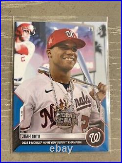 2022 MLB Topps Now Juan Soto HOME RUN DERBY CHAMPION. Blue Parallel /59