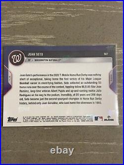2022 MLB Topps Now Juan Soto HOME RUN DERBY CHAMPION. Blue Parallel /59
