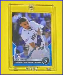 2022 MLB Topps Now Julio Rodriguez Rookie Card BLUE PARALLEL /49 SSP #564 RC
