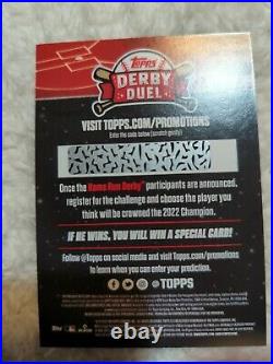 2022 Topps Home Run Derby Champion Predict Promo Card One In 700 Plus Packs