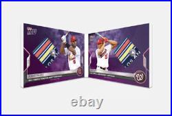 2022 Topps Now Albert Pujols/Soto HR Derby Game Used Dual Sock Relic Booklet /25