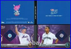 2022 Topps Now Home Run Derby Relic Booklet Pete Alonso Julio Rodriguez Rc #/25