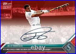 2023 Topps Now Julio Rodriguez Home Run Derby Autograph Pack /49 or Lower 558