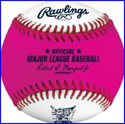 (6) Rawlings 2017 Official Pink Home Run Derby Moneyball Baseball Boxed