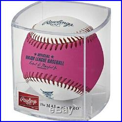 (6) Rawlings 2017 Official Pink Home Run Derby Moneyball Baseball Cubed