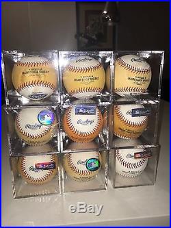 9 Rawlings Official Gold Home Run Derby Game Baseball Lot Collection Sealed New