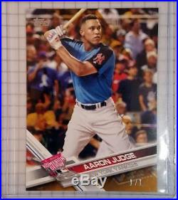 AARON JUDGE 2017 Topps Mini Online Exclusive Gold Paralell #1/1 Home Run Derby