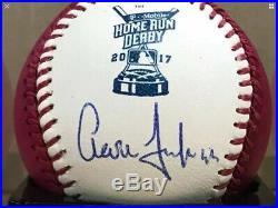 AARON JUDGE Autographed 2017 HOME RUN DERBY Signed Baseball #99 Yankees COA
