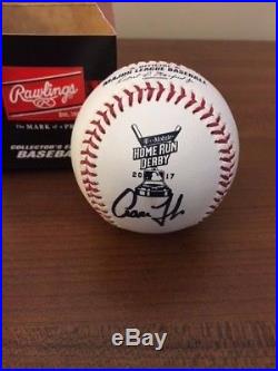 AARON JUDGE SIGNED AUTOGRAPHED 2017 HOME RUN DERBY BASEBALL MLB COA Pinpoint