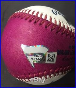 AARON JUDGE Signed 2017 Home Run Derby Moneyball Baseball FANATICS Coa Autograph