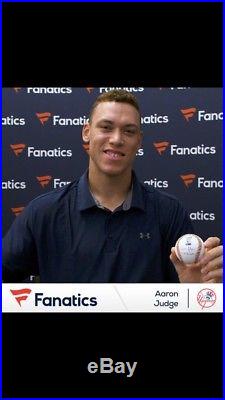 AARON JUDGE Signed 2017 Home Run Derby Moneyball Baseball FANATICS Coa Autograph