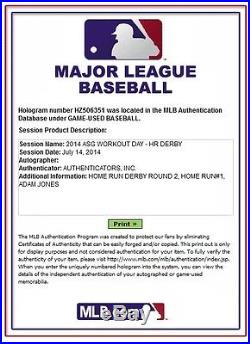 ADAM JONES HOME RUN Baseball from 2014 HOME RUN DERBY MLB Authenticated