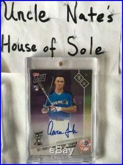 AUTO Aaron Judge Topps Now 2017 AS Game Home Run Derby Winner RC 19/25, Mint
