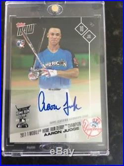 Aaron Judge 2017 TOPPS Now Auto 2/99 #346 HOME RUN DERBY CHAMPION
