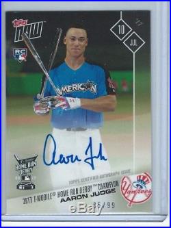 Aaron Judge 2017 TOPPS Now Auto #85/99 Home Run Derby CHAMP 346-A RC signed