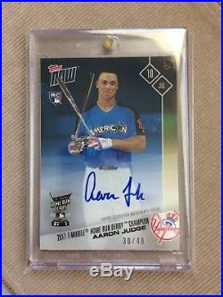 Aaron Judge 2017 Topps Now Home Run Derby Champion Auto 30/49 Rookie Card Blue