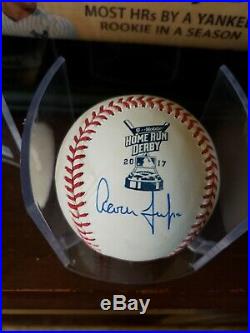 Aaron Judge Autographed 2017 Home Run Derby Baseball. JSA AUTHENTICATED