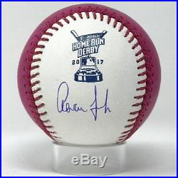 Aaron Judge Autographed 2017 Pink Home Run Derby Baseball Fanatics Auth #6