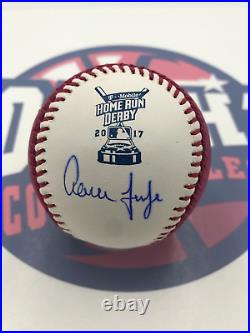 Aaron Judge Autographed 2017 Pink Home Run Derby Baseball (Fanatics/MLB)