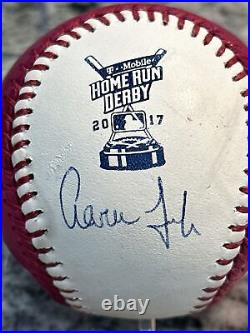 Aaron Judge Autographed Baseball Signed 2017 HOMERUN DERBY Auto MLB Fanatics COA