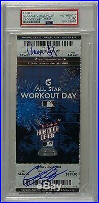 Aaron Judge & Cody Bellinger Signed 2017 Home Run Derby All-Star Ticket Stub PSA