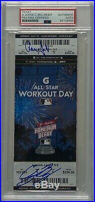 Aaron Judge & Cody Bellinger Signed 217 All-Star Home Run Derby Ticket Stub PSA