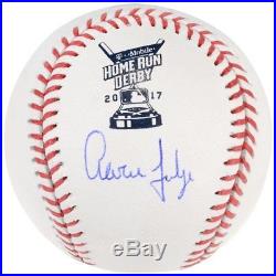 Aaron Judge NY Yankees Signed 2017 Home Run Derby Logo Baseball Fanatics