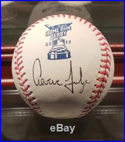 Aaron Judge NY Yankees Signed 2017 Home Run Derby Logo Beckett COA