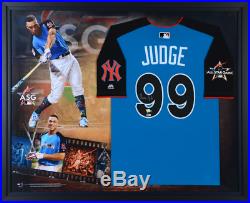 Aaron Judge New York Yankees Signed Majestic 2017 Home Run Derby Jersey Framed