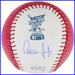 Aaron Judge New York Yankees Signed Pink Home Run Derby Moneyball Baseball