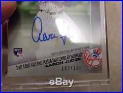 Aaron Judge (RC) On Card Auto 197/199 Topps Now 103A Yankees Homerun Derby Champ