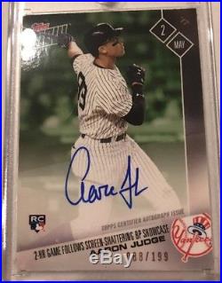 Aaron Judge (RC) On Card Auto 88/199 Topps Now 103A Yankees Homerun Derby Champ