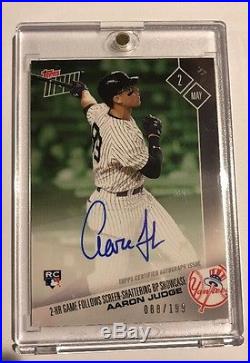 Aaron Judge (RC) On Card Auto 88/199 Topps Now 103A Yankees Homerun Derby Champ