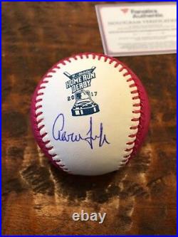 Aaron Judge Signed 2017 Home Run Derby Baseball Fanatics MLB Coa Yankees