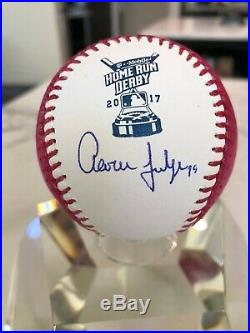 Aaron Judge Signed 2017 Home Run Derby Logo Baseball (JSA Authentication)