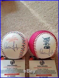 Aaron Judge Signed 2017 Home Run Derby and Allstar Game Baseball COA