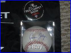 Aaron Judge Signed ML Baseball In Display Case + Home Run Derby Program +more
