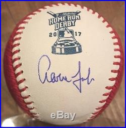 Aaron Judge Yankees Signed Home Run Derby Moneyball Baseball Autographed MLB Hol