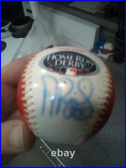 Albert Pujols Autographed Home run Derby Ball, 2008. JSA Holo Only