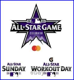 All-star Workout Day + Home Run Derby Game 4 Mlb Club Tickets 7-12-2021 Colorado