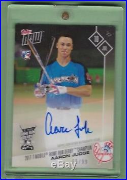 Autographed Aaron Judge 2017 Topps Now #346A Home Run Derby Rookie Card