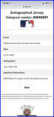 Autographed Joey Votto 2018 Workout Day and Home Run Derby Jersey